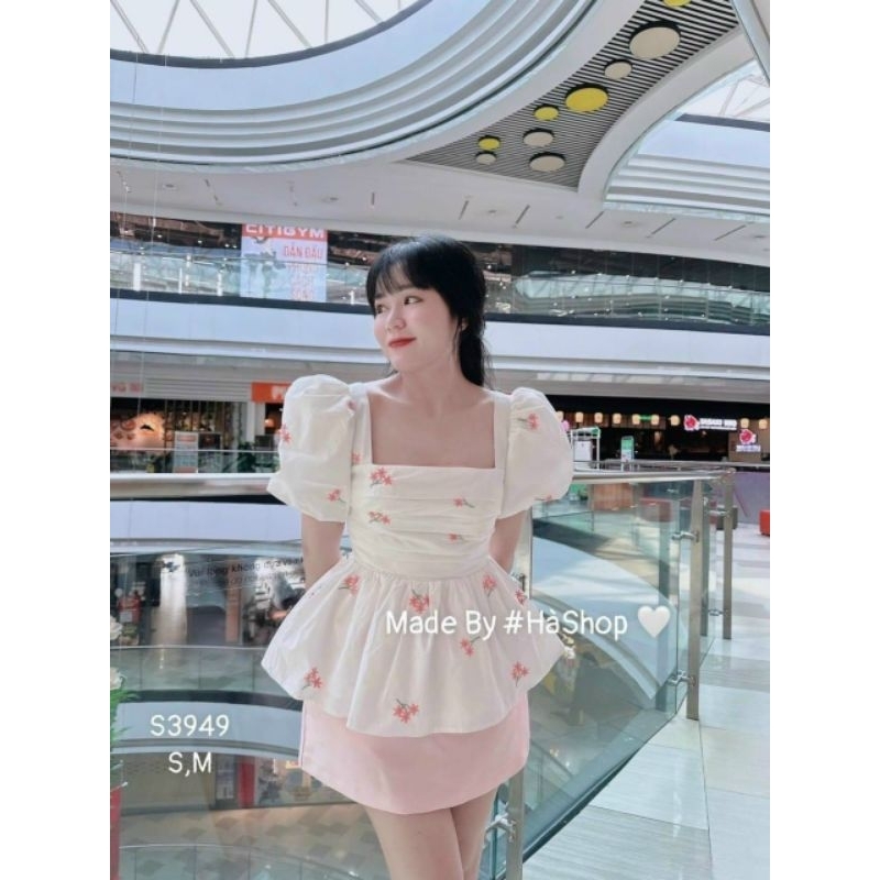Sét Áo Thêu Kèm Chân Váy Big Size   MS04-03