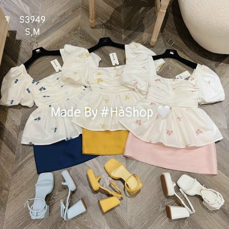 Sét Áo Thêu Kèm Chân Váy Big Size   MS04-03