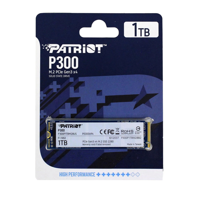 Ổ Cứng Máy Tính - SSD Patriot P300 PCIe Gen3x4 NVMe M.2 2280 | 256GB - 512GB - 1TB - Hàng chính hãng - Hoả Tốc HCM