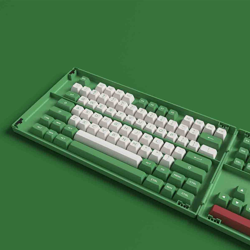 Nút bàn phím - AKKO Keycap set Matcha Red Bean ASA Profile - Hàng Chính Hãng