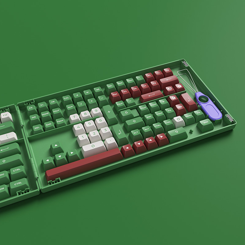 Nút bàn phím - AKKO Keycap set Matcha Red Bean ASA Profile - Hàng Chính Hãng