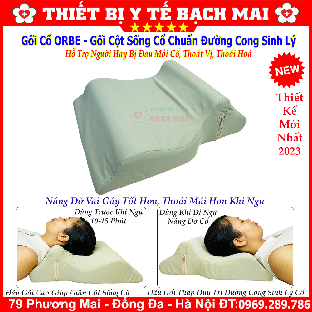 Gối Ngủ Nhanh Orbe Hỗ Trợ Điều Trị Đau Mỏi Cổ - Nâng Đỡ Chuẩn Đường Cong Sinh Lý Cột Sống Cổ