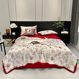 Bộ Chăn Ga Lụa Thái Lạnh Hàng Nhập Khẩu Cao Cấp 4 Món(chat chọn mẫu)