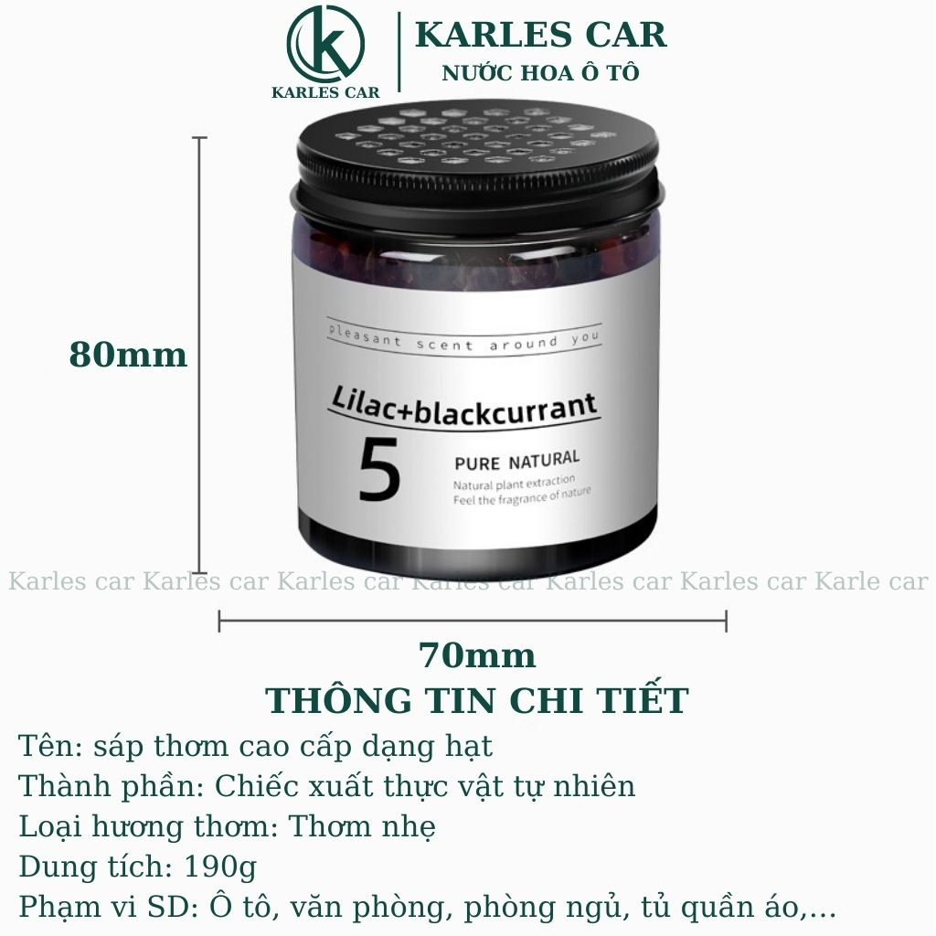 Sáp thơm xe ô tô cao cấp dạng hạt khử mùi xe hơi, tủ quần áo, phòng ngủ