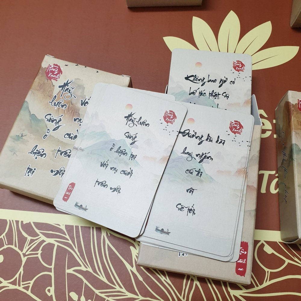 Bộ thẻ quà tặng thư pháp - Lời Của Bình Yên