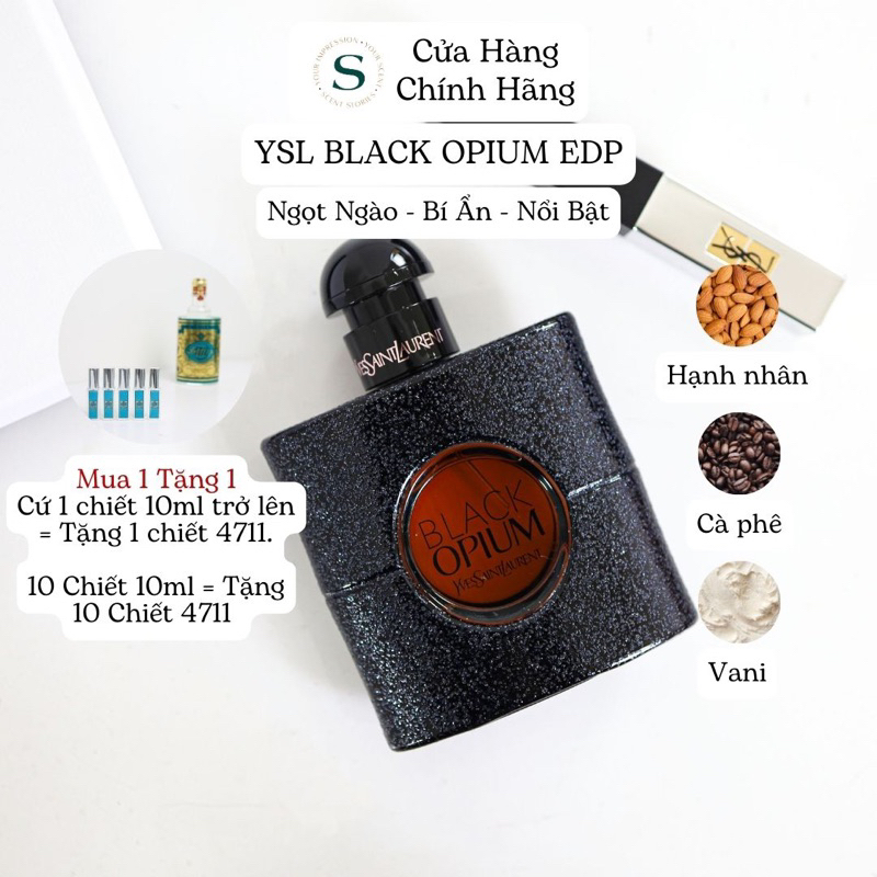 YSL Black Mùi Hương Cafe Vani - Nước Hoa Mẫu Thử - Các Bản