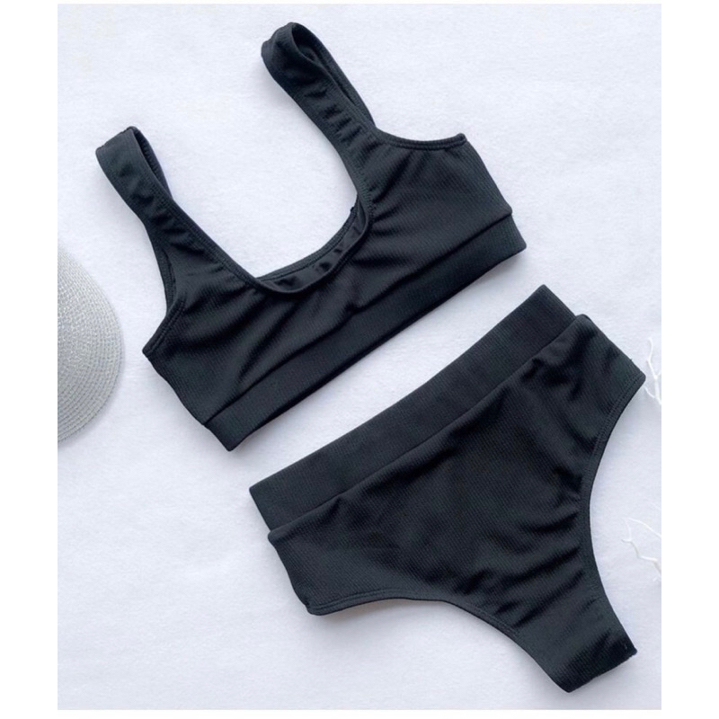Bikini dáng áo sport quần cạp cao 2M0173