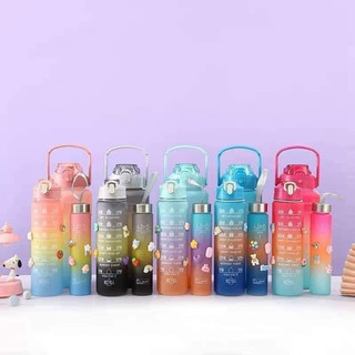 Sét 3 bình nước nhắc giờ kèm sticker
