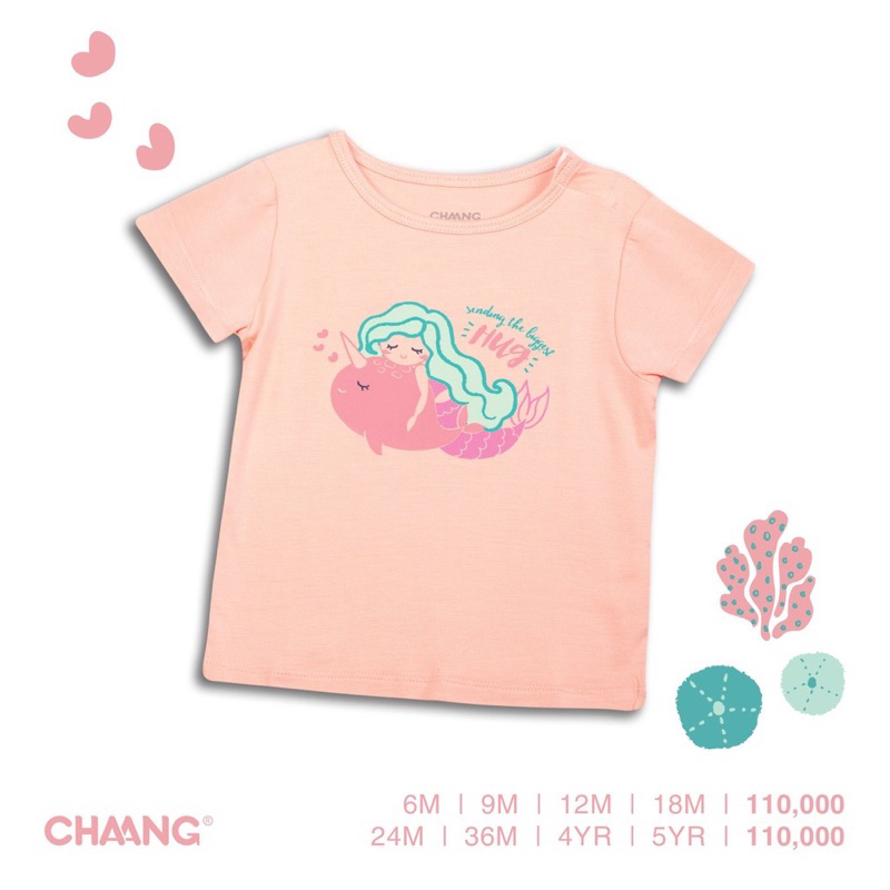 Hàng chính hãng Áo phông màu cam Chaang/ size 6-36m