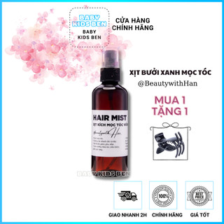 Xịt kích mọc tóc tinh dầu Vỏ Bưởi Xanh beautywithHan 120ml tặng kèm vòi xịt