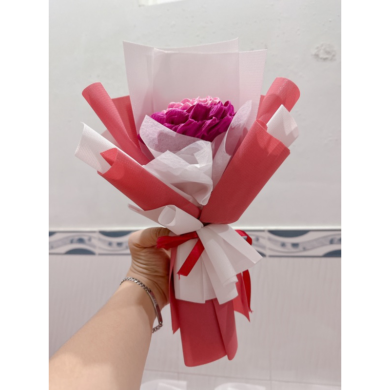 QUÀ TẶNG Bó Hoa Hồng , hoa giấy, Hoa Sáp Thơm Tặng Người Thân Yêu, Hoa Tình Yêu, Sinh Nhật, Ngày Lễ,