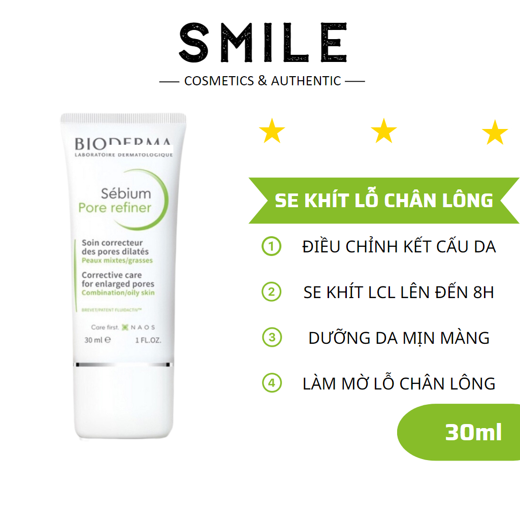 Kem Dưỡng Kiềm Dầu Bioderma Sebium Pore Refiner 30ml Se Khít Lỗ Chân Lông