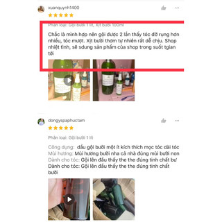 XỊT TÓC TINH DẦU BƯỞI NON  - THẢO ANH