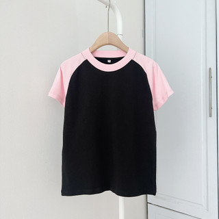 Áo thun baby tee raglan chất cotton co dãn, thoáng mát, Áo phông baby tee raglan nữ