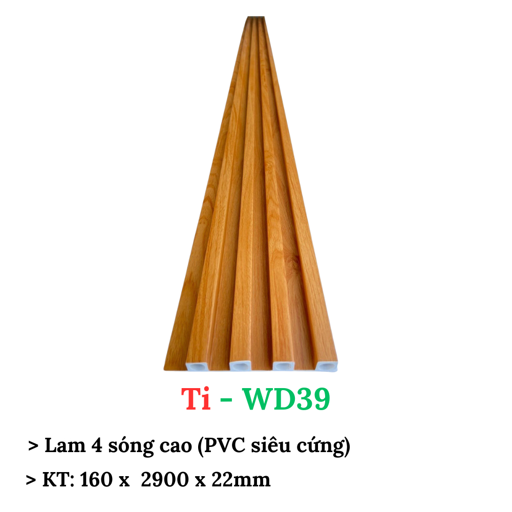 Lam gỗ nhựa 4 sóng cao, tấm ốp dạng sóng, KT:160 x 2900 x 22mm, mẫu mã đa dạng, màu sắc độc đáo, hàng có sẵn giao ngay