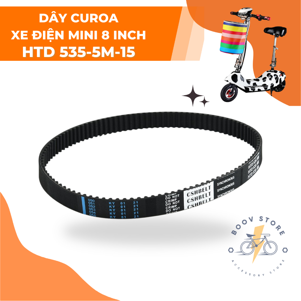 Dây Curoa Xe Điện Mini E-Scooter 8 Inch Chính Hãng CSHBelt HTK-A