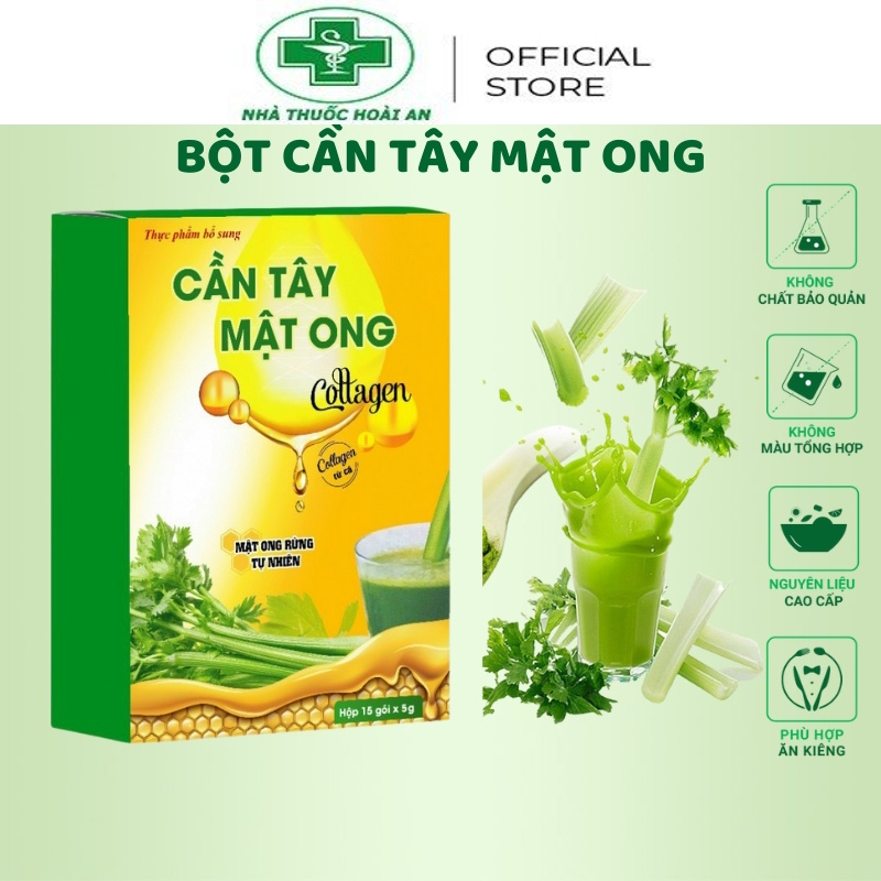 Bột Cần Tây Mật Ong Collagen Giảm cân cấp tốc thực phẩm hỗ trợ giảm béo an toàn detox nhanh hiệu quả