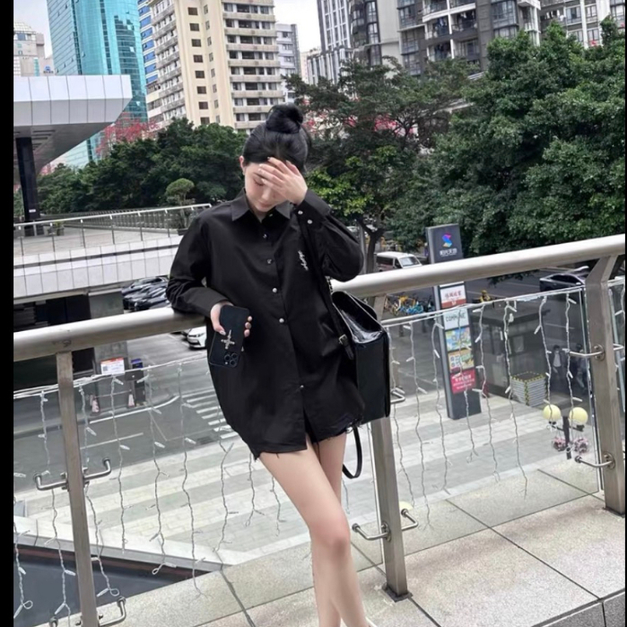 Áo Sơ Mi Nữ Thêu thương Hiệu YSL Chất Liệu Thô Thoáng Mát LQStudio (06) | BigBuy360 - bigbuy360.vn