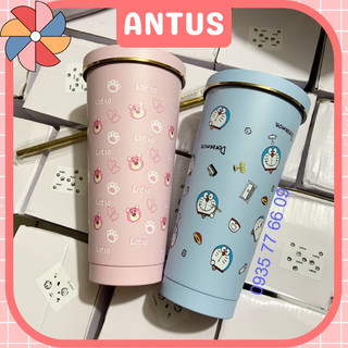 Ly giữ nhiệt Gấu dâu Lotso , Ly Giữ nhiệt Thái Lan 750ml Doremon dễ thương