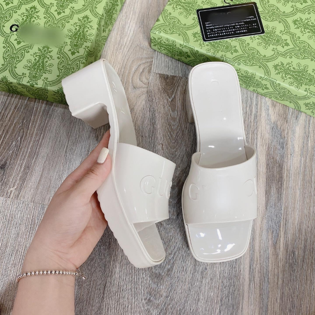 Dép cao gót nhựa nữ fullbox kèm video thật