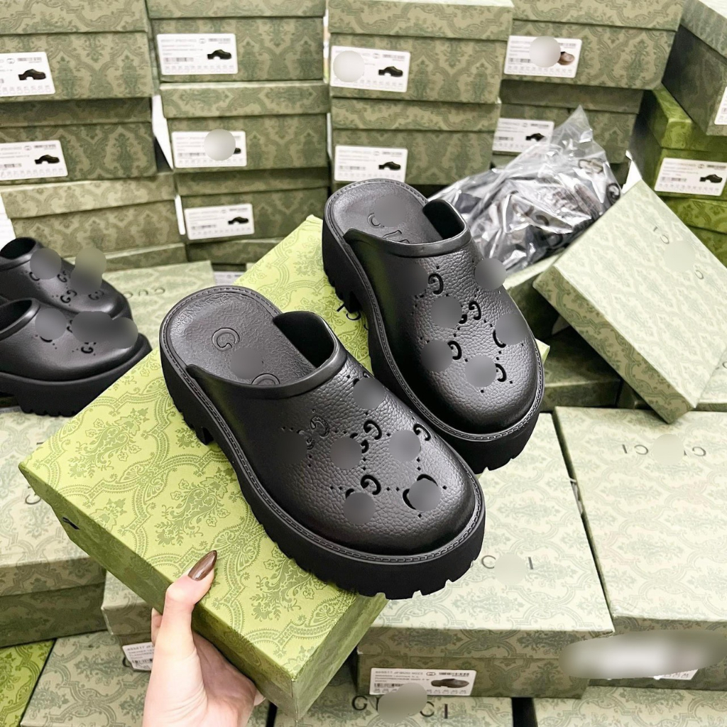 Giày sục nhựa crocs đế cao 5cm fullbox Bill túi