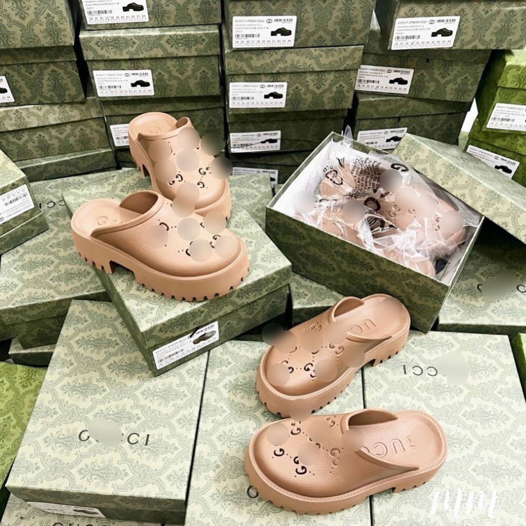 Giày sục nhựa crocs đế cao 5cm fullbox Bill túi