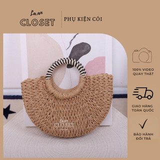 Túi cói quai đan lạ mắt - La.an closet