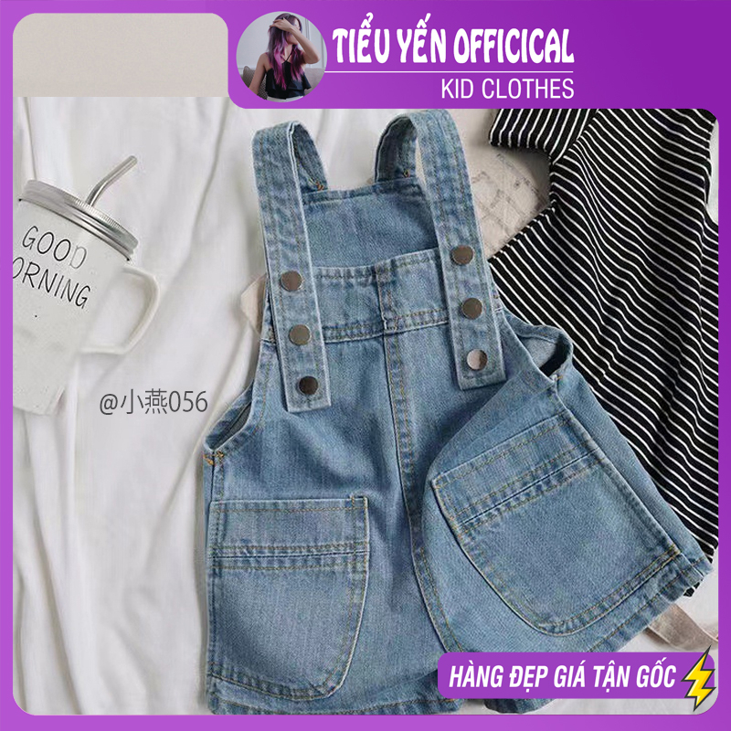 Quần cho bé, quần yếm jean cho bé trai/bé gái từ 8 - 20kg (1 - dưới 6 tuổi)` Q056 | Tiểu Yến Kid