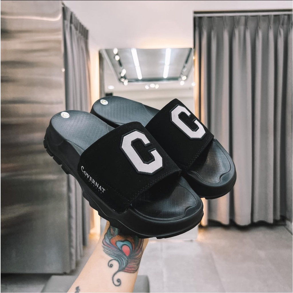 Dép Quai Ngang Covenat Đủ Hộp Đế Độn 4cm Api bền Dép Chữ C Tăng Chiều Cao Bản Cao Cấp Đủ Màu Full Box | BigBuy360 - bigbuy360.vn