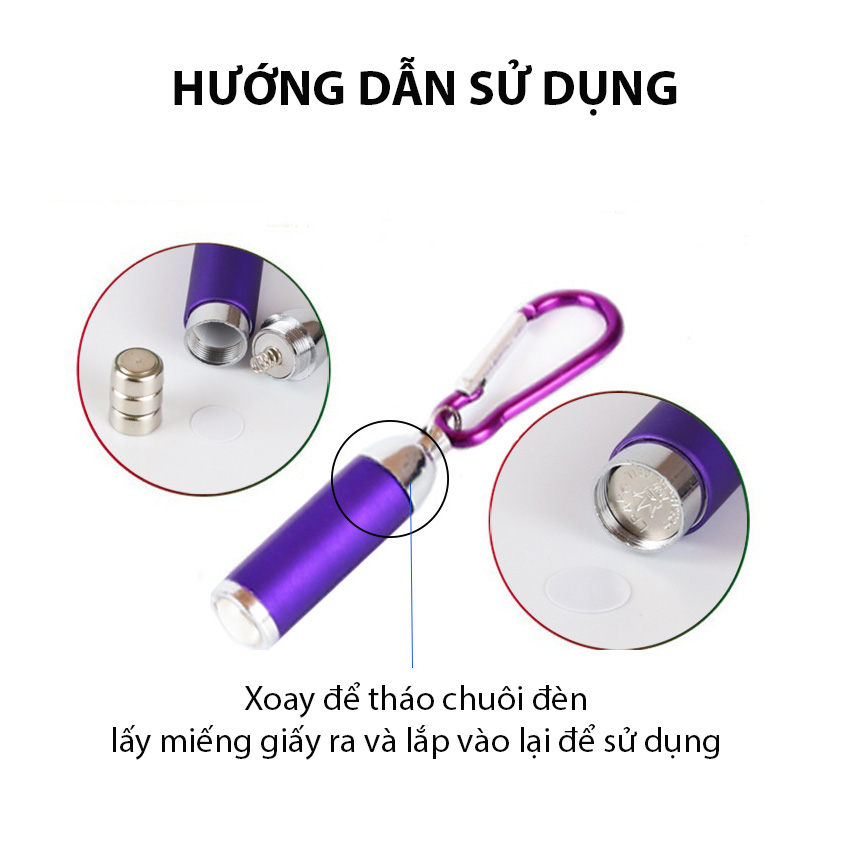 Đèn Mini Móc Chìa Khoá Đèn Pin Mini Đèn Led Siêu Sáng Du Lịch Dã Ngoại DQ02-Highlight Store