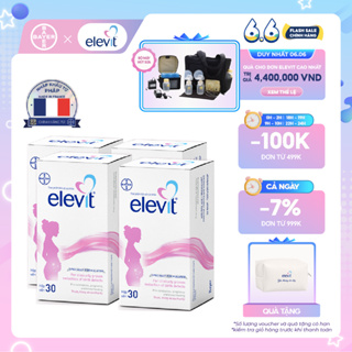 Bộ 4 Hộp Vitamin Bầu Tổng Hợp Elevit Cho Phụ Nữ Trước, Trong và Sau Thai