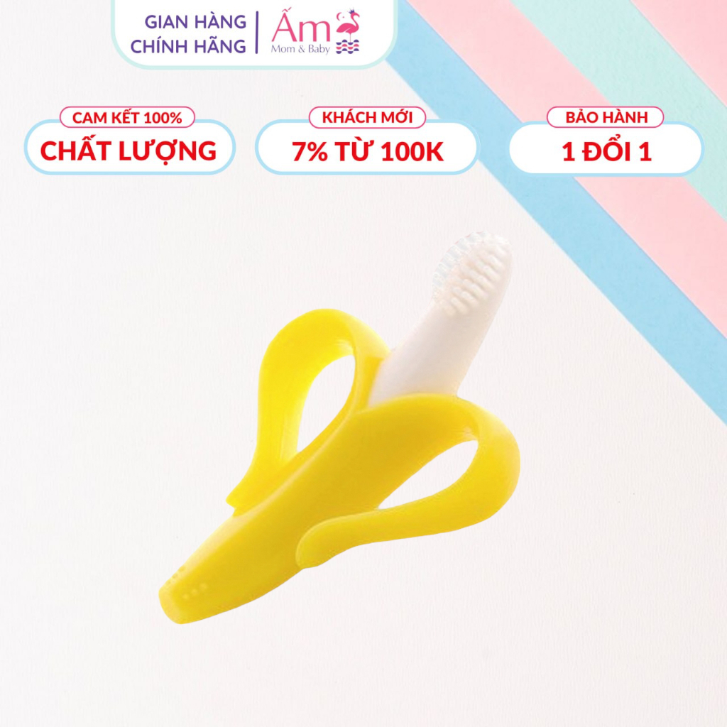 Gặm Nướu Silicon Ấm Baby Hình Chuối Mềm Mại, An Toàn Cho Bé Dùng Trong Thời Kỳ Mọc Răng Ấm Gift Decor