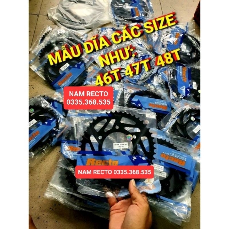 Nhông Dĩa sau exciter 150/exciter 155/tfx150/fz150i 36T 37T 38T 39T 40T 41T 42T 43T 44T 45T 46T 47 48 49 CHÍNH HÃNG>>>