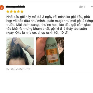 Dầu gội Dessage Pháp cho tóc bết 250ml
