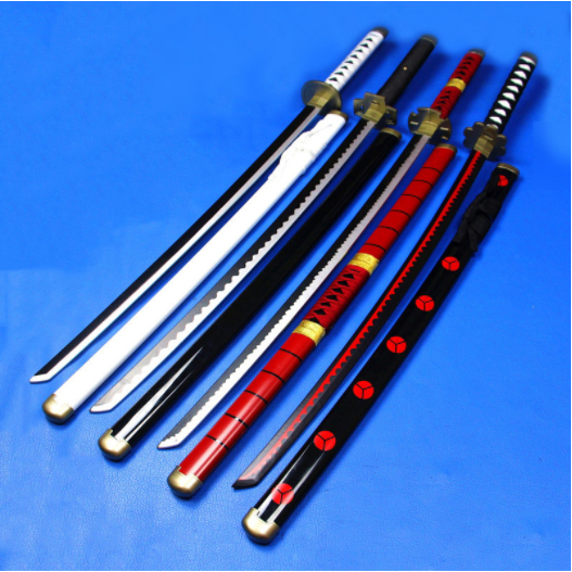 Đạo cụ Cosplay mô hình kiếm gỗ katana kimetsu no yaiba/zoro onepiece/Bleach/Naruto Sasuke 104cm zenitsu enma