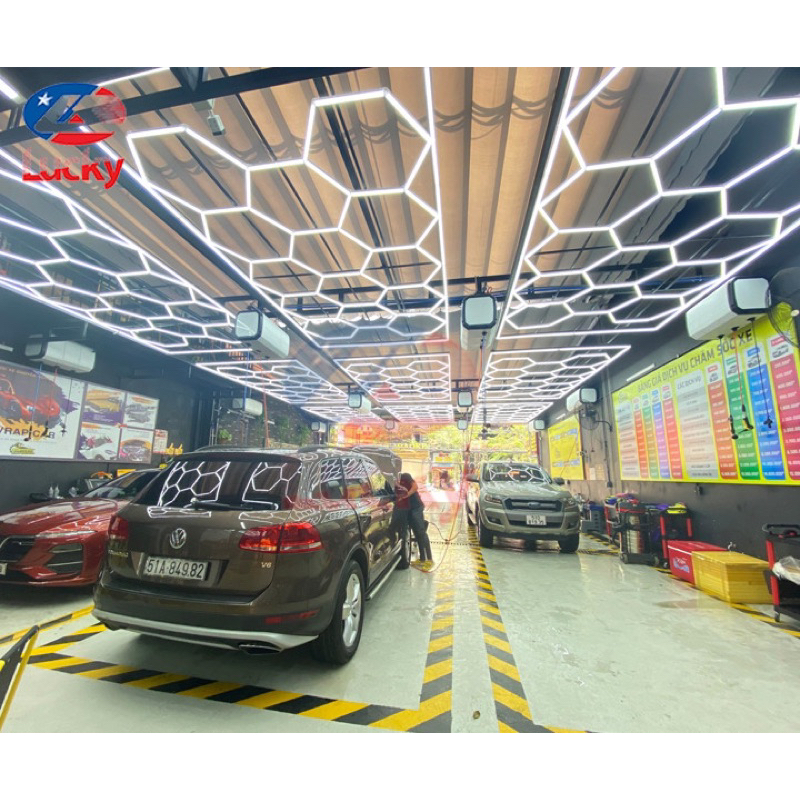 ĐÈN LED TỔ ONG CHO GARAGE trang trí decor không gian - Công suất 850W
