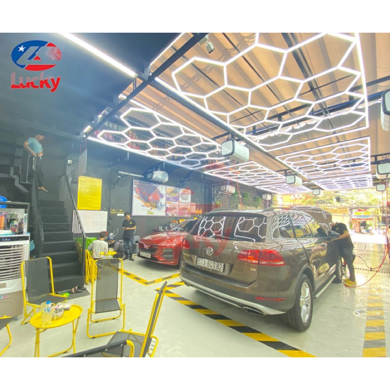 ĐÈN LED TỔ ONG CHO GARAGE trang trí decor không gian - Công suất 850W