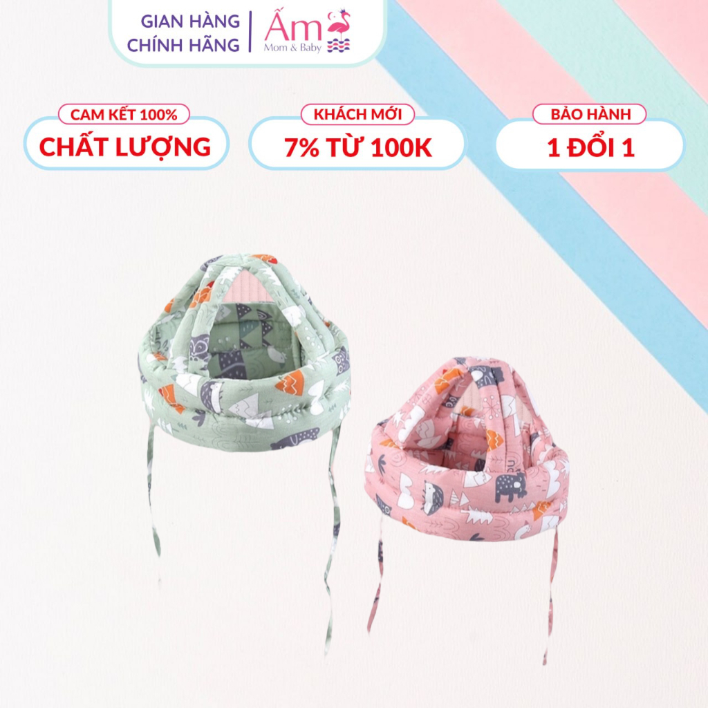 Mũ Bảo Hiểm Cho Bé Ấm Baby Tập Đi Và Tập Ngồi Dùng Cho Trẻ Từ 5-36 Tháng Tuổi Ấm Gift Decor