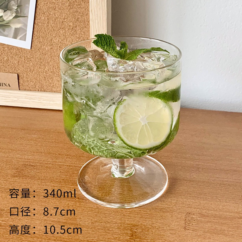 Ly thuỷ tinh đựng kem, trà hoa quả, cocktail phong cách hàn quốc