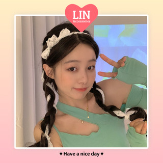 Băng Đô Vải LIN Họa Tiết Đính Nơ