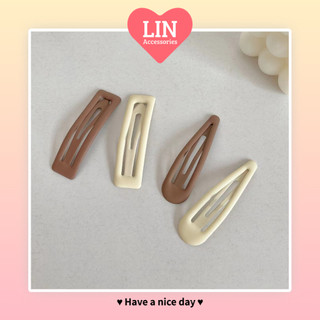Kẹp Tóc Cơ Bản Màu Cafe LIN