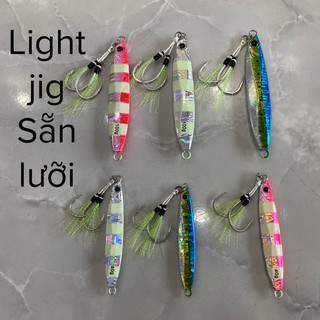 Mồi câu cá jig light sẵn lưỡi