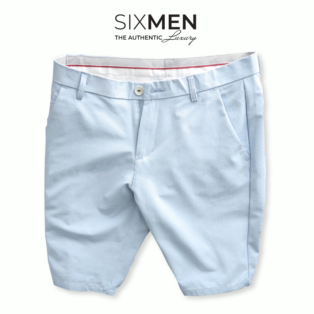 Quần short kaki nam cao cấp SIXMEN vải kaki tây xuất xịn, co giãn - Màu Xám Xanh