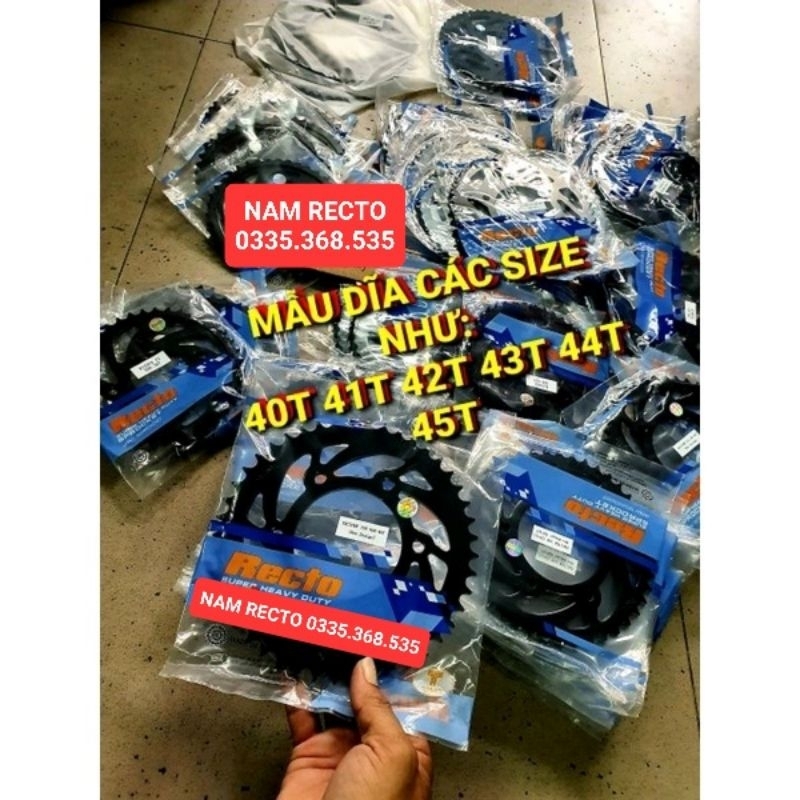 Nhông sên dĩa exciter 150,fz150,exciter 155,tfx 150 sên đen recto chính hãng