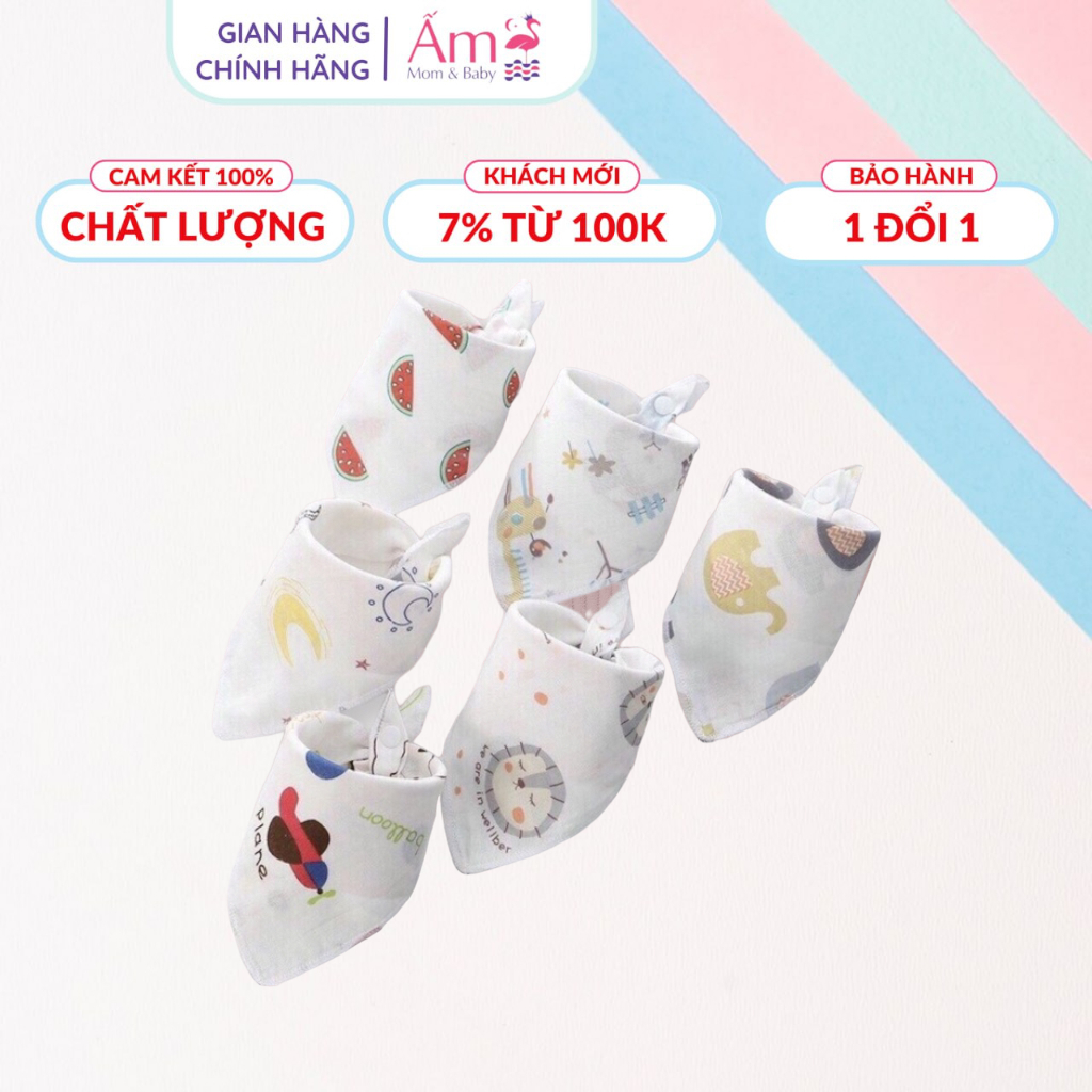 Yếm Ăn Dặm Vải Sợi Tre Carter's Ấm Baby Giữ Ấm Hình Tam Giác Siêu Mềm Mại An Toàn Cho Bé Ấm Gift Decor