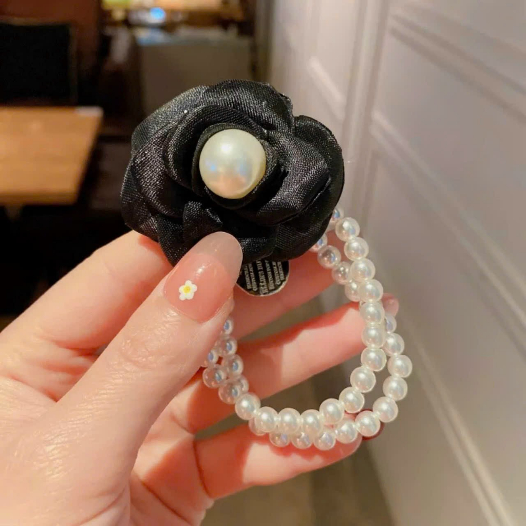 Dây cột tóc, buộc tóc hoa vải sang trọng cao cấp phong cách Hàn Quốc H.L