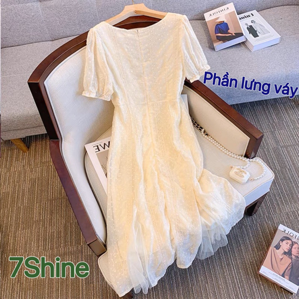 Đầm tiểu thư retro dáng dài xinh xắn dự tiệc thời trang vintage dành cho nữ