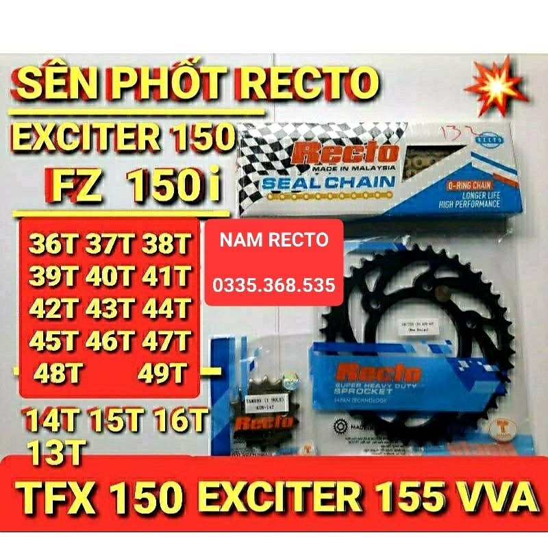 exciter 150,exciter 155,tfx 150,fz 150 dĩa 34,36,37,38,39,40,41,42,43,44,45,46,47,48,49