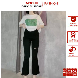 Quần JEAN Loe Bò Giấy Rách Gối - HÀNG MỚI- Mềm Mịn Co Giãn 4 Chiều Siêu Bền