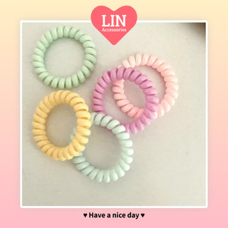 Cột tóc lò xo lin màu pastel